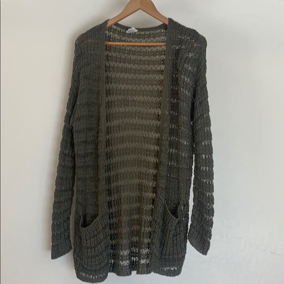 Full Tilt Sweaters - Olive Green Tilly’s Cardigan